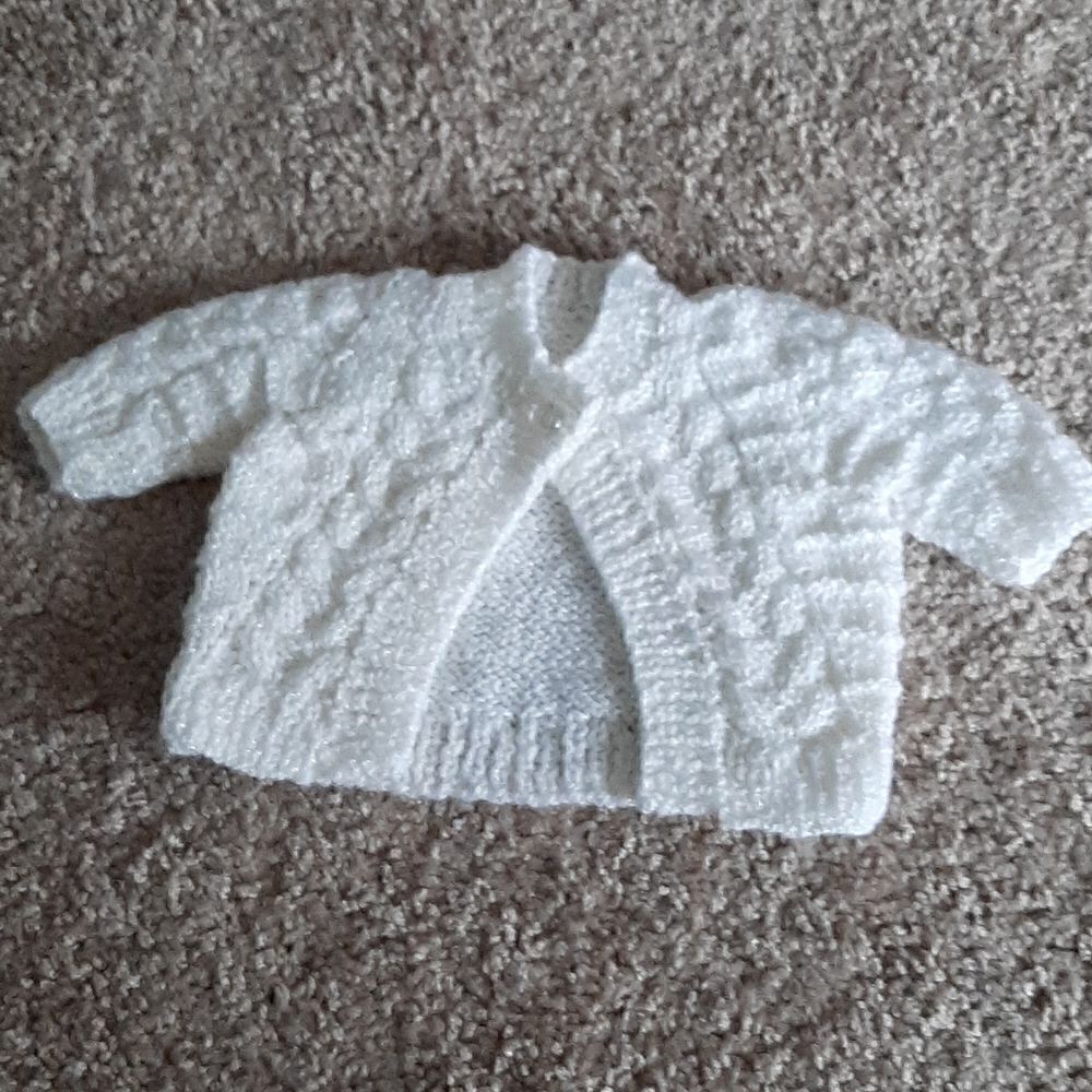 Baby sweater hand knitted from Ireland